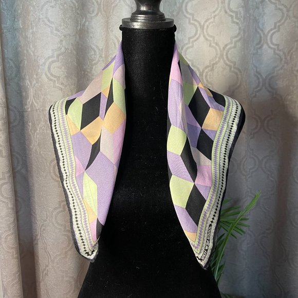Designer, Vintage Jones New York Silk Scarf - Picture 4 of 8